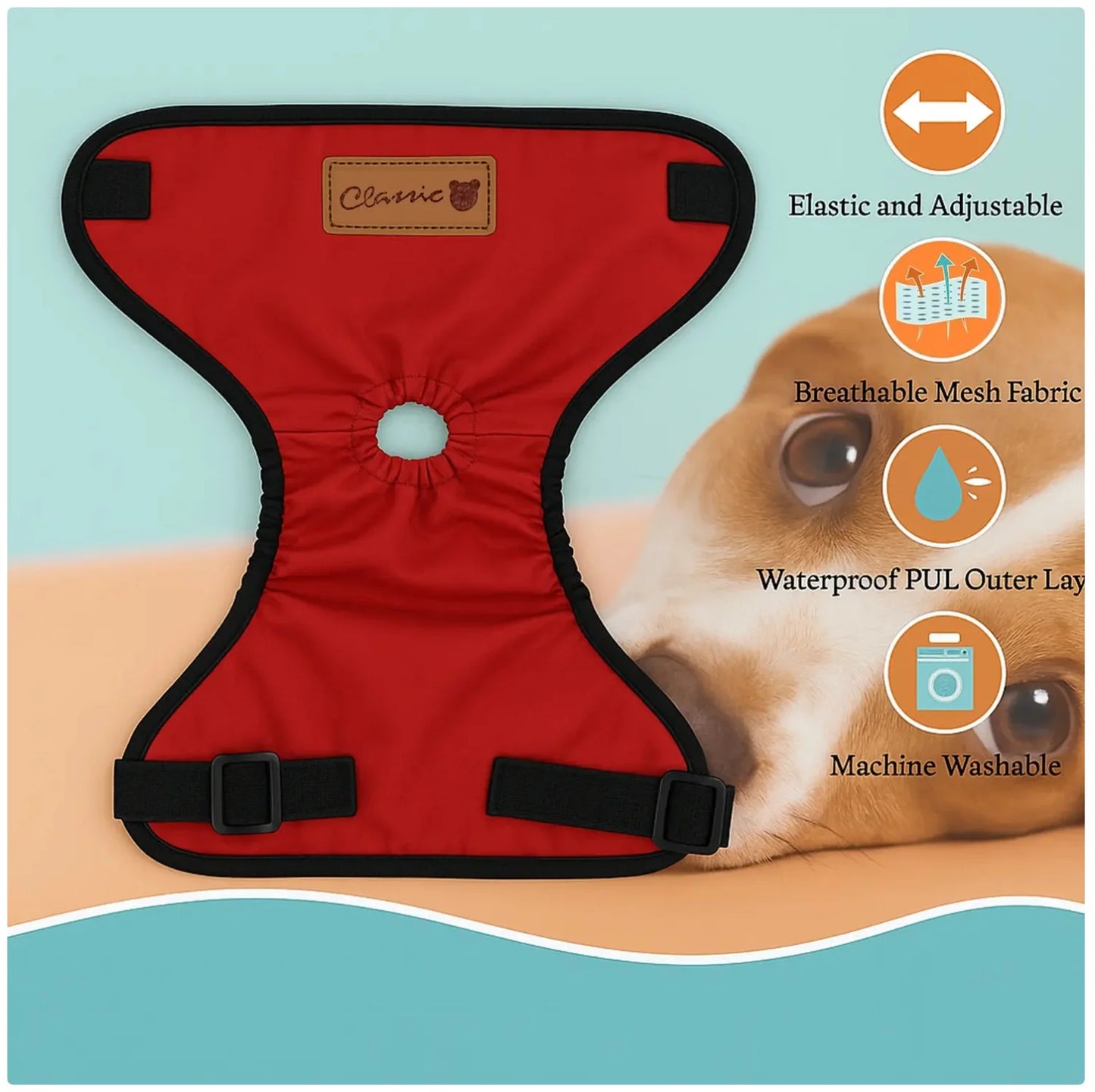 Adjustable Waterproof Dog Diaper - Ultimate Hygiene Solution for Your Pet