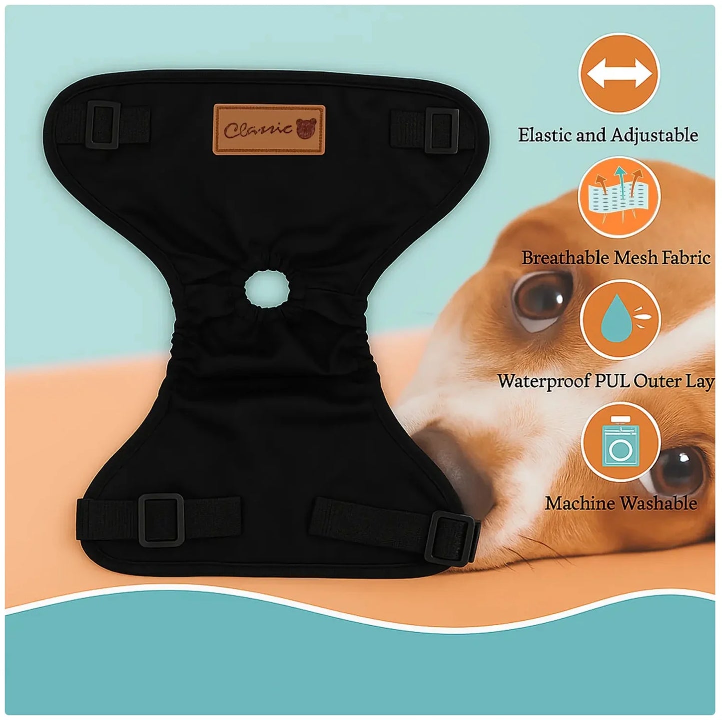 Adjustable Waterproof Dog Diaper - Ultimate Hygiene Solution for Your Pet
