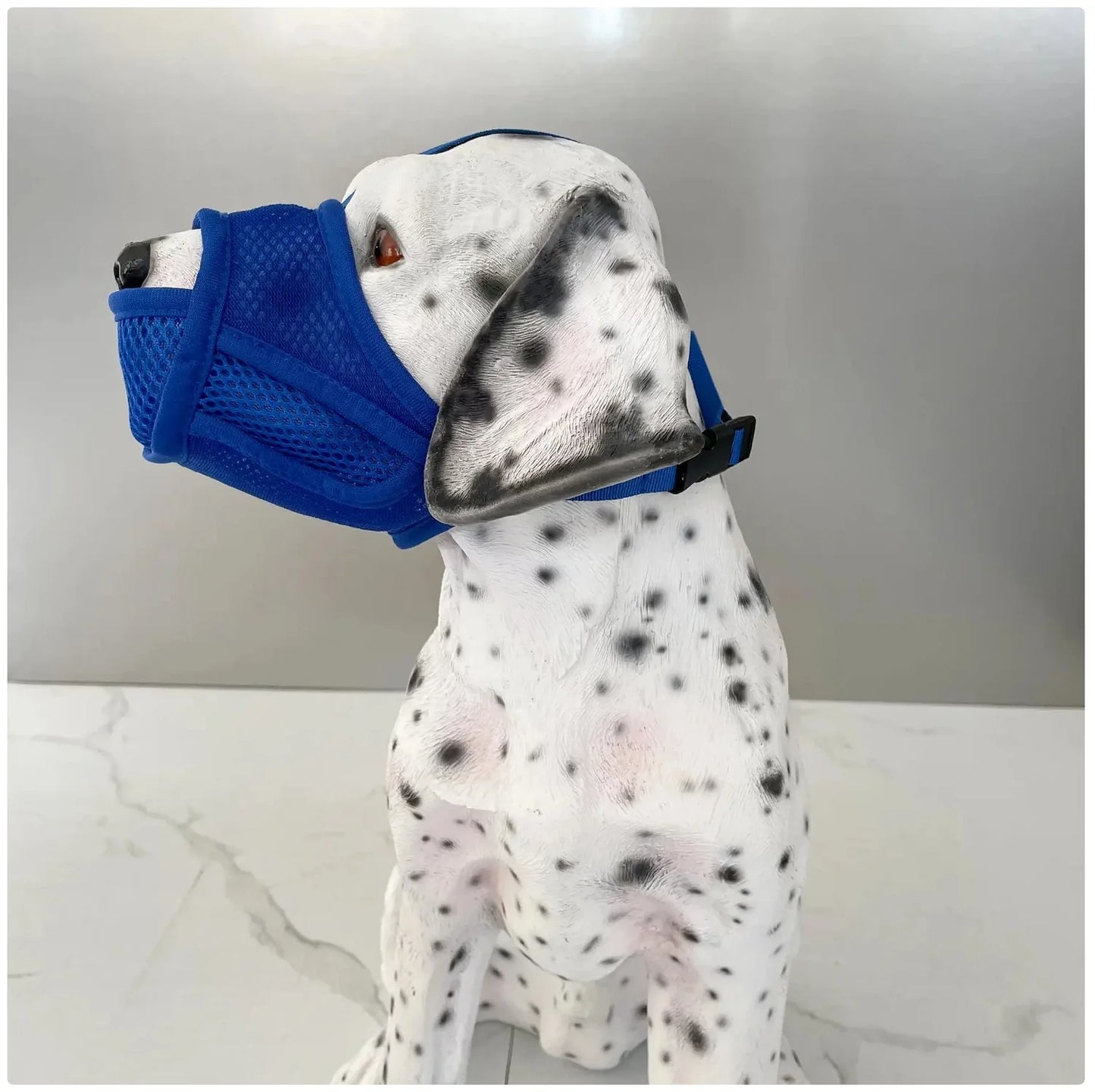 Breathable Mesh Dog Muzzle - 3 Colors (Black/Blue/Gray) for Safe Walks